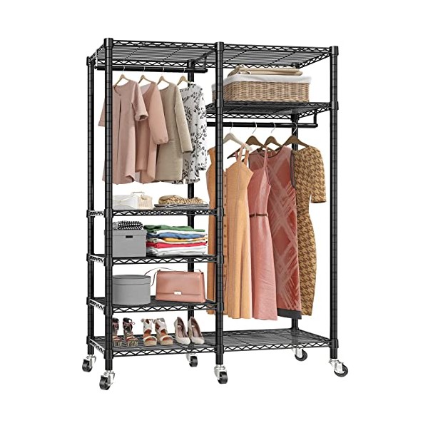 VIPEK V14 Rolling Garment Rack 6 Tiers Adjustable Heavy Duty