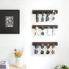 TANG SONG 3 PCS Rustic Wall Mounted Wood Sunglasses Storage