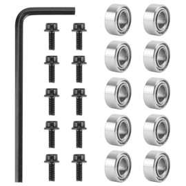 Yueqing Zhongji Router Bit Bearings Router Bit Bearings Replacement Set Top Bearing Replacement Kit | Interior Dia: 3/16” & Outer Dia: 3/8”Router Bit Bearing Sets 10Pcs