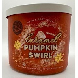Caramel Pumpkin Swirl 14.5 Ounce 3 Wick Candle (Lid Color May Vary)