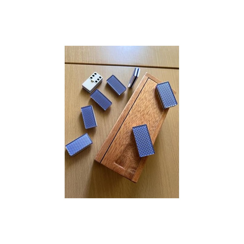 Domino Profesional Azul en Caja Madera Valenciana