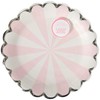 C.R. Gibson TW12-25844 Pink Pinwheel Scallop Edge Disposable Paper Dinner