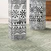 White & Black Flower Vase Decorative Set of 2 Tall