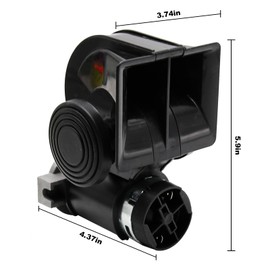 LIDSCURA Air Horn Kit,12V 150db Super Loud Train Horn For Car Motorcycle Truck Modification Car (12V Black Air Horn+Wiring Harness)