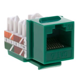 SATMAXIMUM RJ45 Punch Down Tool Kit for 45° Keystone Jacks, Speed Termination Tool with 10 Pack Cat6 45° Keystone Connectors (Green)