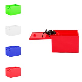Lotsdonxia 1PCS Simulation Spider Plastic Trick Box A Funky Design, Flexible, Scary and Creative Box Suitable for Birthday Party Pranks（Random colour）