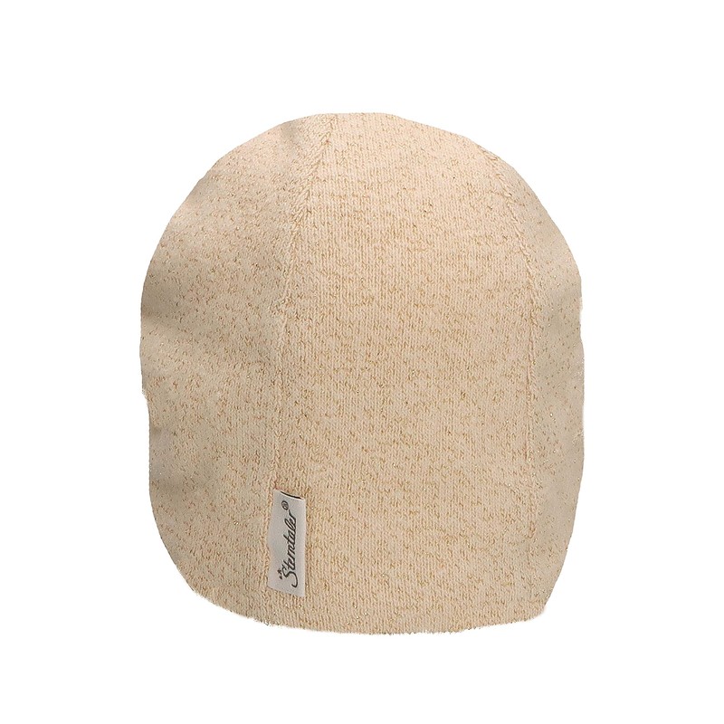 Sterntaler Girls' Beanie Lurex Hat, natural