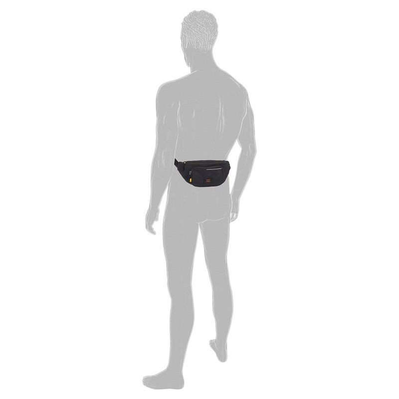 camel active City Men's Belt Bag Bum Bag, black, 000190