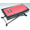 BASIX Guitar Footstool Metal with Non-Slip Plastic Pad in Red