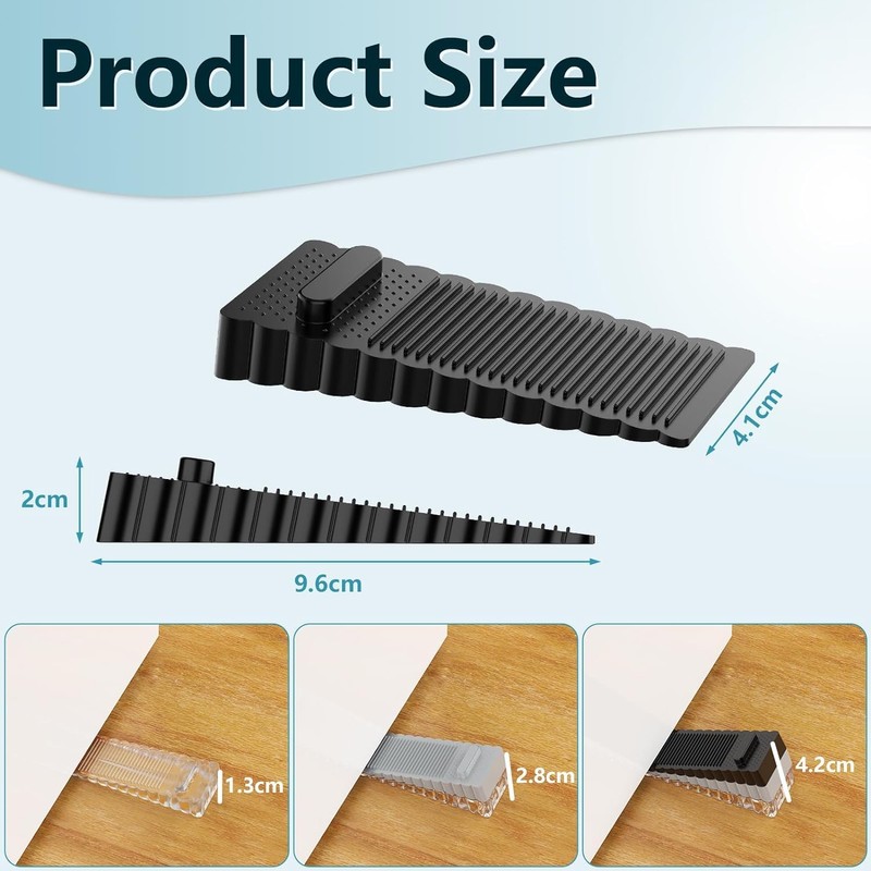 6 Pack Rubber Door Stoppers Door Stop Rubber Wedge Thin