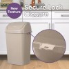 Superio Large Kitchen Trash Can 13 Gallon Beige Swing Top