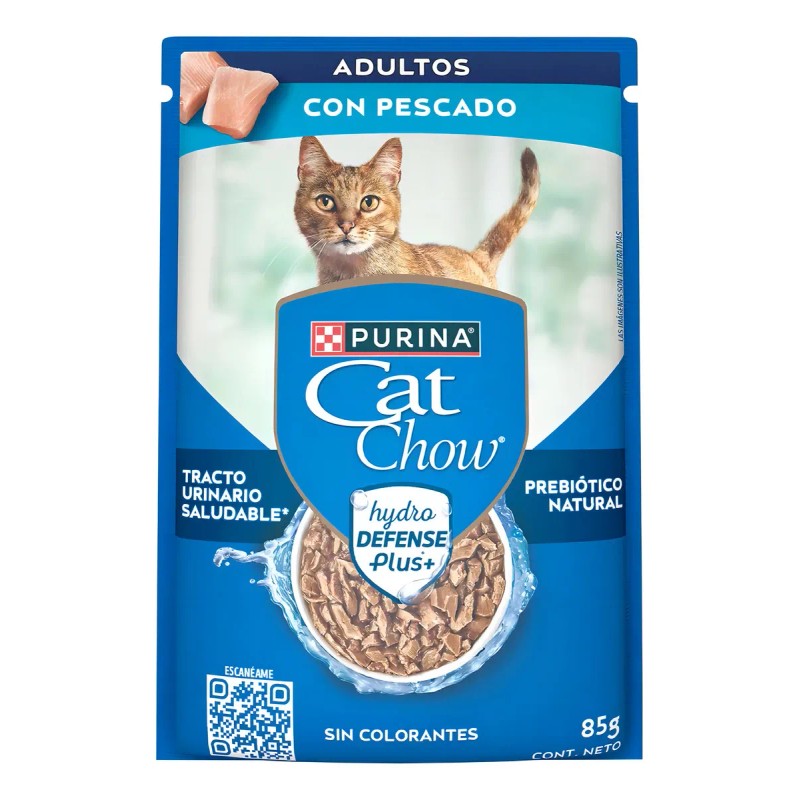 Cat Chow Alimento Húmedo Para Gato sabor pescado 24 sobres