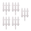 Abaodam 5 Pieces White Plastic Garden Fence with 5 Pieces