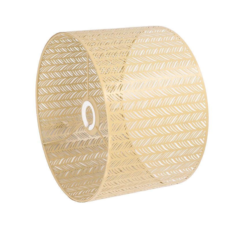 Drum Lamp Shade E27 E14 Clip Fir Leaf Shape Hollow
