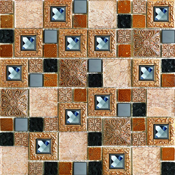 Simple Tile - 5 Sheets Glass and Stone Mosaic Tile