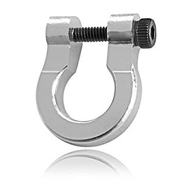 Mini Metal Shackle, Omega-Shape, with Twist Clasp, Set of 8, DIY Arm Band, Rustproof, Ideal with Paracord 350, Colour: Silver