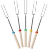 5 Pack Marshmallow Toasting Forks Kit, Extendable Stainless Steel Smores