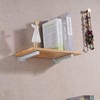 DOMI PRO 12inch/30cm Industrial White Thicken Floating Shelf Brackets Retro