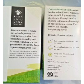 YAMAMOTO 2 PACK YAMAMOTO ORGANIC MATCHA SENCHA (18 TEA BAGS EACH)