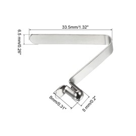 PATIKIL 8 x 5 mm Pack of 5 Kayak Paddle Press Studs Pole Switch Spring Clips Steel Hollow Button Locking Tube Single Pin for Camping Awning Tent Poles
