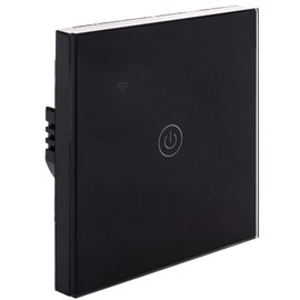 BeMatik Smart Switch Tactile Black Compatible with Google Home, Alexa and IFTTT