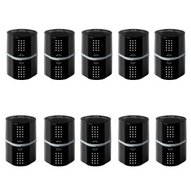 FABER-CASTELL 205249 Triple Sharpener Grip 2001, Black, 10 Sharpeners with Container for Diameter 8-10 mm