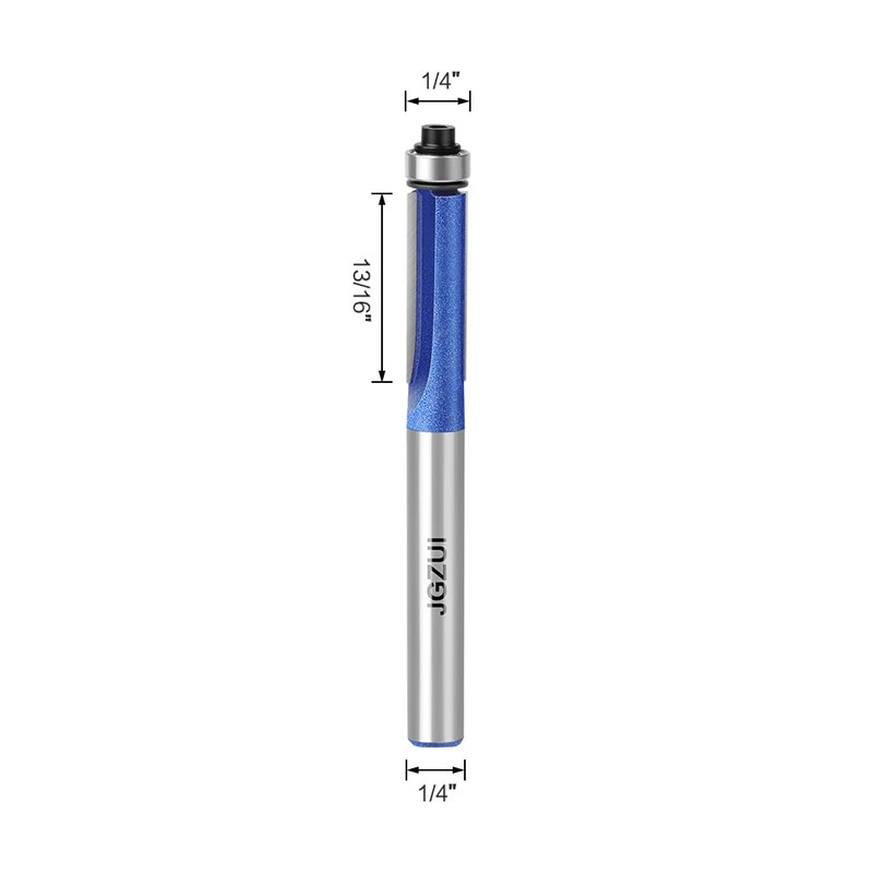 Flush Trim Router Bit 1/4 Inch Shank, Straight Flush Trim