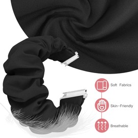 for Popglory P66 Smart Watch Band,Fabric Elastic Scrunchie Elastic Women Replacement Straps Compatible with Popglory NinKiyco 1.85 inch P66 SmartWatch/TOOBUR IDW13 1.8 Watch/MorePro H56/Kimnix T99 Pro