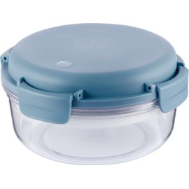Zwilling Lunchtime Lunch Box with Ice Pack, Round Leakproof Bento Box for Salad, 18cm, 1L for School, Work, Picnic, Travel, Camping, Blue