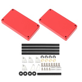 Mini 2‑Tier Tools Storage Trolley Mobile Workshop Garage Repair RC Accessories for 1/8 1/10 1/12 1/16 Scale Model Large Size Rouge