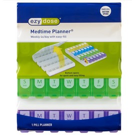 Ezy Dose Weekly (7-Day) Easy Fill Medtime Planner XL