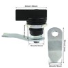 Kyuionty 4Pcs Thumb Operated Offset Cam Locks, T Handle Swing