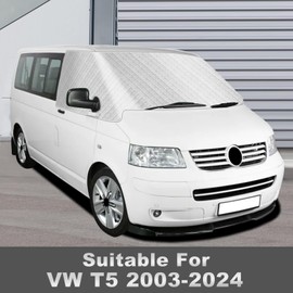 LMYSUFI Car Windscreen Cover Compatible with VW T5 2003-2024, Sun Protection Windscreen Thermal Mats, External Thermal Windscreen Cover Windscreen Cover