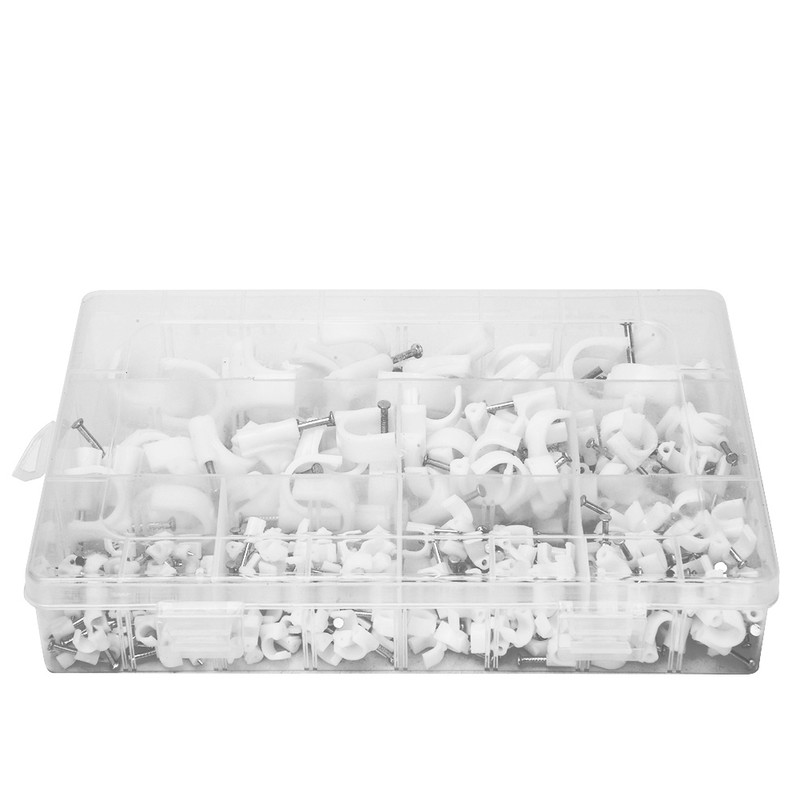 310Pcs Cable Clip High Quality Round White Wire Wall Holder