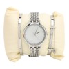 3pcs Women Watch Rhinestone Bracelet Set Accurate Time Stylish Waterproof