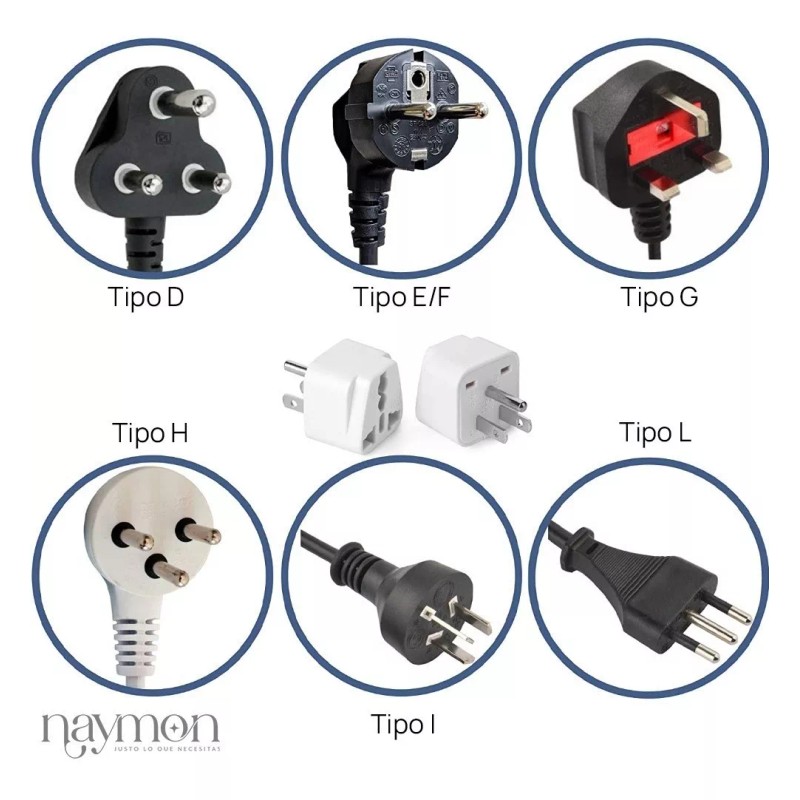 Naymon Clavija Convertidor Toma Corriente Viaje Americana Mexico