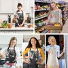 IHFAIO Apron for Women with Pockets, 2 Pcs Waterproof Floral
