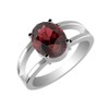 TISHAVI Garnet Ring For Women, Sterling Silver Ring For Women,