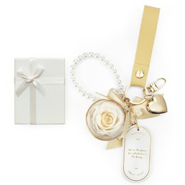 SENJWARM Preserved Flower Keychain, Non-Withering Flowers, Female Friends, Gift, Gift, Girlfriend, Popular, Birthday, Anniversary, Wife, Valentine's Day, Valentine, White Day, Hinamatsuri, Women's,
