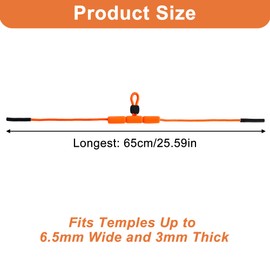 Orange Floating Sunglasses Strap for Swimming, Glasses Strap and Sports Glasses Strap for Active Sports, Glasses Lanyard for Safe Floating and Comfortable Fit on Head, Great for Outdoor Activities