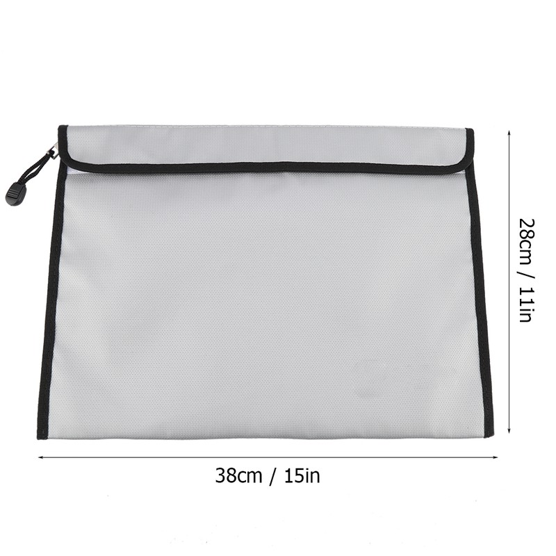 38*28CM Fireproof Waterproof Document Bag File Envolope Safe Storage with