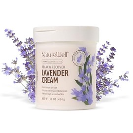 NATURE WELL Lavender Smooth & Soften Moisturizing Cream For Face, Body, & Hands, Infused With Natural Oils & Extracts, Restores Skin Moisture Barrier, 16 Oz.