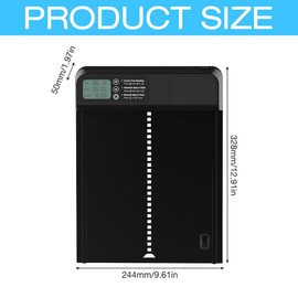 Aluminium Automatic Chicken Flap Door Opener, Electric Chicken Flap Automatic with Waterproof LED Display, Timer, Manual Mode Chicken Flap Automatic Chicken Door for Safe Chicken Breeding