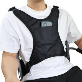 HOONYUNN Wheelchair Seat Belt, Wheelchair Tie Down Belt, Core Support Vest Harness, Adult Wheelchair Harness, Safety Belt, Soft Chest Vest with Adjustable Straps