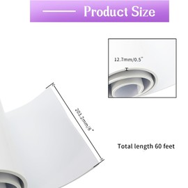 Qiveno Closed Cell Neoprene Foam Rubber Sheet with Adhesive - 60 x 8 x 1/2 Inch Multi-Function Insulation, Soundproofing, and Weatherproof Foam Padding Easy Cut DIY, White