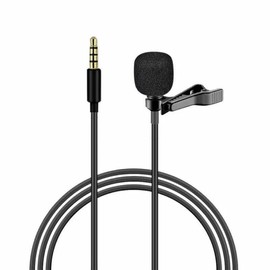 3.5mm Lavalier Microphone, Omnidirectional Condenser Mic Professional Grade with Easy Clip on System, Wired Clip on Microphone Suitable For PC Smart-phones And Camera Recording