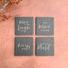 Wine Themed Natural Slate Coasters (set of 4)