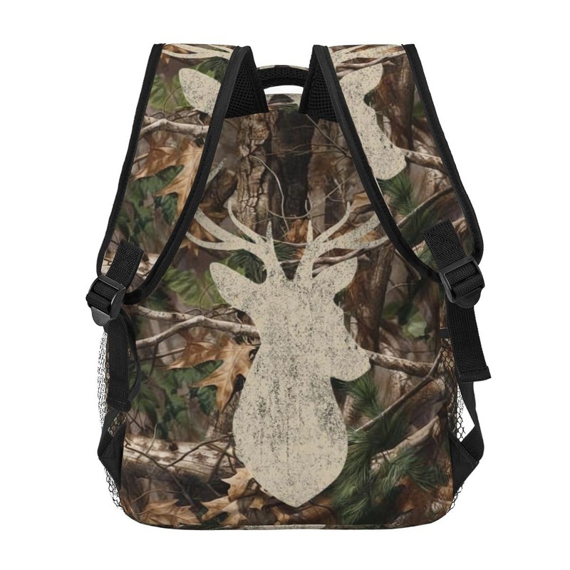 VAIAOH Camo Deer Laptop Backpack, 15.6" Lightweight Hiking Backpack Travel