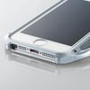 ELECOM iPhone5 5s用カラビナバンパーケース シルバー 保護フィルム付 PS-A12ALBKSV