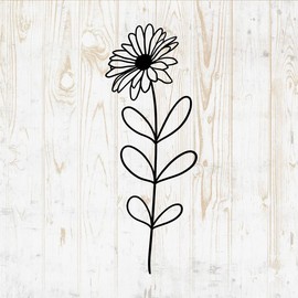Flower Bouquets Wall Decals - Flower Bouquets Wall Stickers - Minimalistic Minimalist Floral Botanical Leaves Branches Silhouette - Car Window Tumbler Laptop Bedroom Room Home Decor DWSV13139
